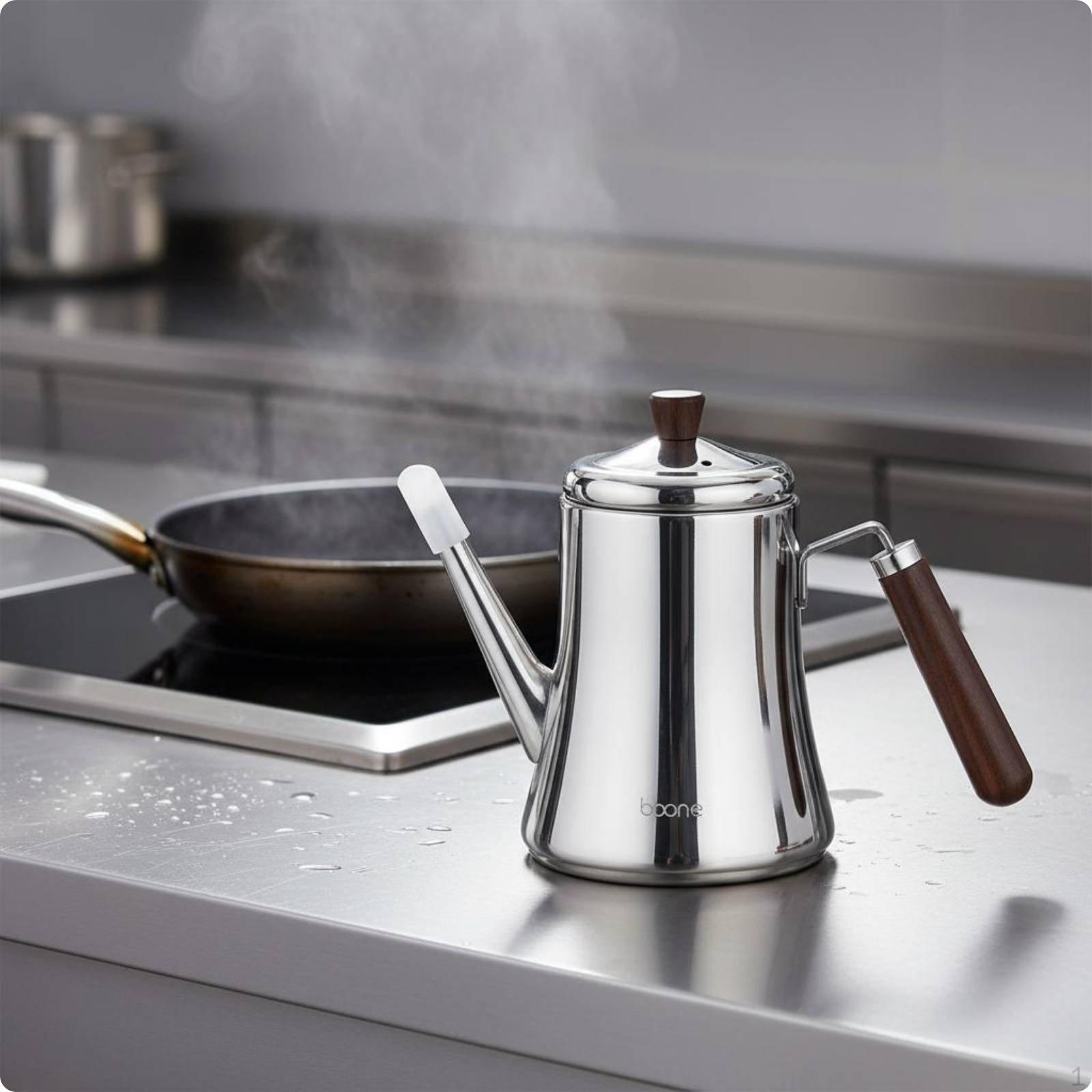 Stainless Steel Oil Pot Large Capacity Jug with Strainer Leakproof Culinary for Slender Waist Oil