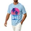 Herren Hawaii-Print Lässiges Rundhals-T-Shirt Atmungsaktiv Schnelltrocknend Kurzarm Sport-T-Shirt Leicht Bequeme Passform