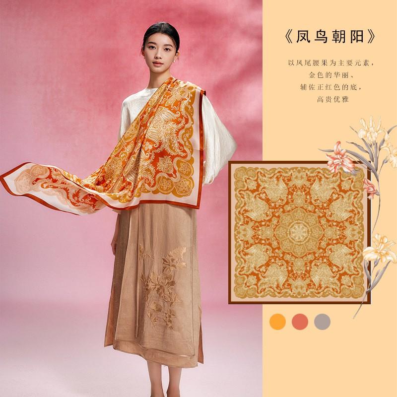 Heavyweight 16 Momme Silk Scarf 100% Mulberry Square Women
