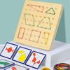 Graphics Geometry Puzzle Nail Board Geometric Shape Geometry Educational Toy  Children Toddler