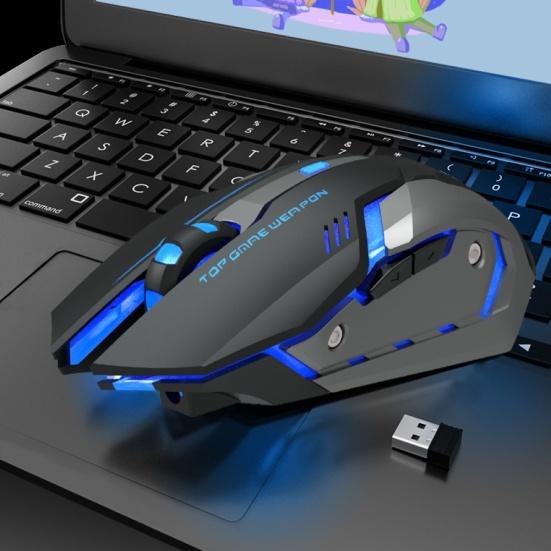 Mouse Ottico Wireless Ricaricabile USB T1 Ergonomico 2.4G Silenzioso Retroilluminato per Gaming