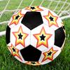 1pc Colorful Star Icon Soccer Ball Size 5 Football Machine Sewn Indoor/Outdoor Universal Football Q88