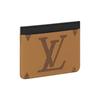 Louis Vuitton Tarjetero de Lona Recubierta con Logo de Marca en Dos Tonos Regular para Mujer Marrón/Negro