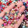 Top Quality Polished Ivory White ABS Non Drilled Loose Pearl Beads