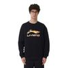 Li Ning Sweatshirts Unisex Black Crew Neck Moderate Regular AWDVH35-7
