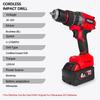 13mm Brushless Cordless Drill Handheld Electric Screwdriver Multifunction Power Tool For Milwaukee 20V Battery Pin