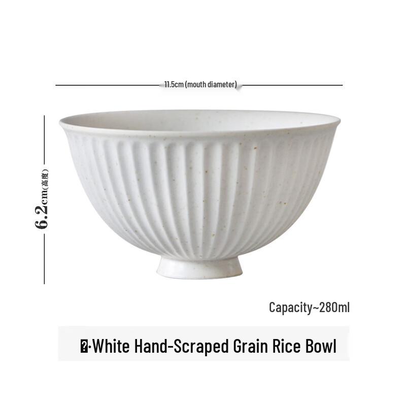 Ru Han Handmade Chinese Ceramic Rice Bowl