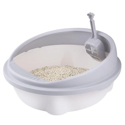 Detachable Semi-Enclosed Cat Litter Box with Anti-Splash Design and Litter Scoop