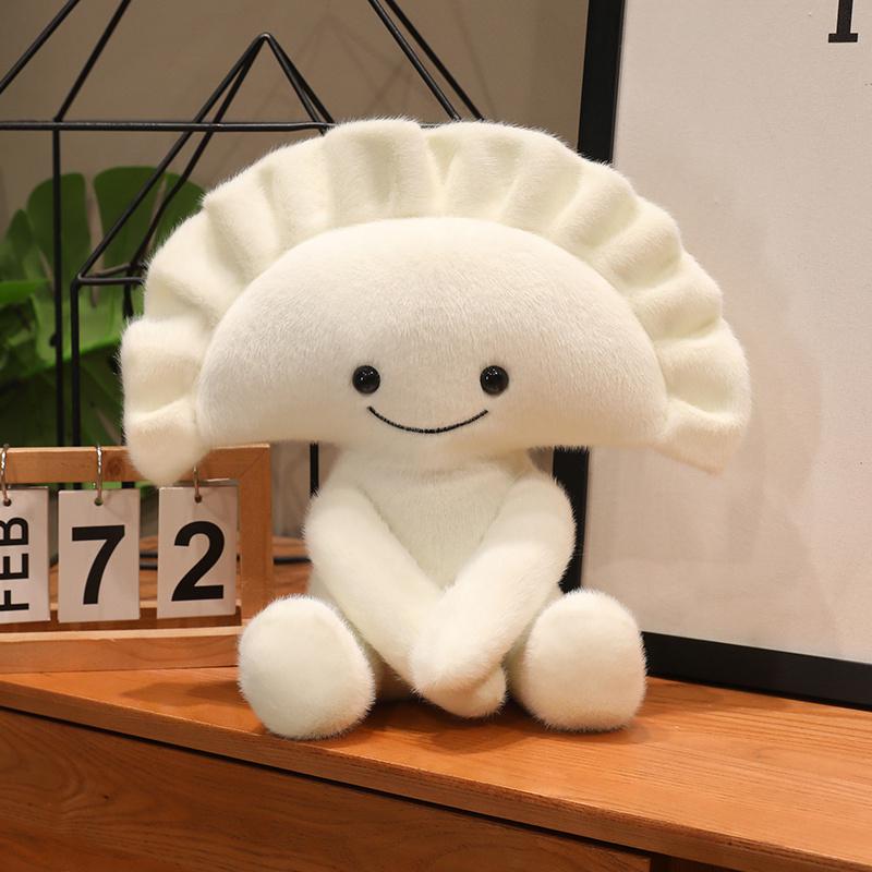 Cute Polish Dumplings Plush Toy Delicious Food Pillow Bedhead Sofa Bedroom Pillow Cushion Dormitory Bed Backrest Gift For Friend
