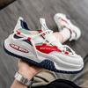 Fashion Versatile Running Shoes White Men Sport Shoes Platform Thick Sole Casual Sneakers Breathable Lightweight Tennis Shoes