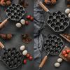 Takoyaki Frying Pan 12 Cavities Multi-functional Sturdy Iron Round Barbecue Plate Wear-Resistant Cooking Tools Home Supplies
