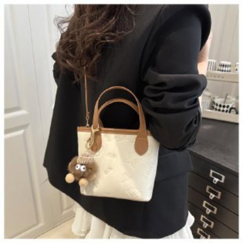 Pink bucket bag, women s  new high-end atmosphere, small man, high-end sense, light luxury, niche messenger bag One size fits all