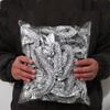 100Pcs Disposable Stretch Fresh-keeping Food Covers Aluminum Foil Elastic Lids for Refrigerator Use
