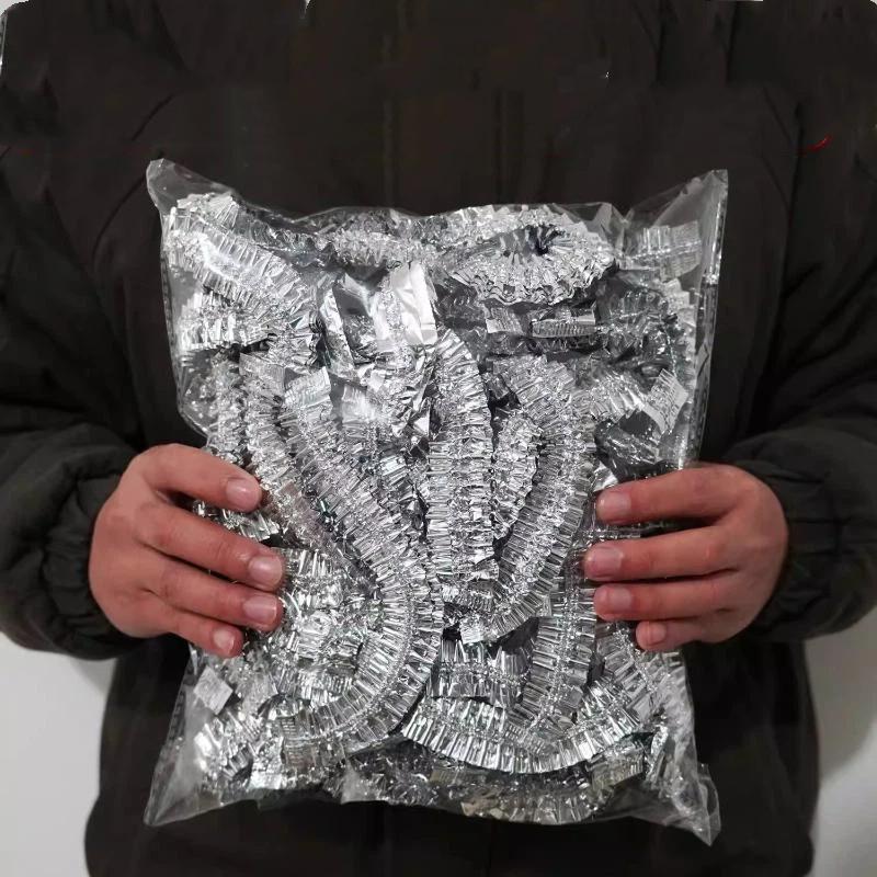 100Pcs Disposable Stretch Fresh-keeping Food Covers Aluminum Foil Elastic Lids for Refrigerator Use
