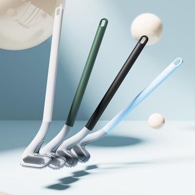 Detachable Long Handle Golf Toilet Brush Durable Silicone Brush With Base Modern Hygienic Bathroom Accessories
