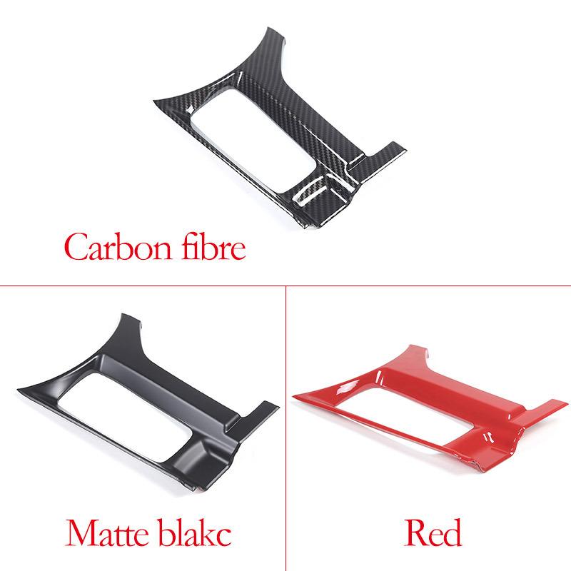 ABS Carbon Fiber/Red For Mazda MX-5 ND 2016- Car Handbrake Panel Frame Central Media Button Cover Sticker Accessories