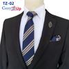 Conjunto de gravata de duas peças com flores para homens, listra, gravata, lenço de mão, paisley, xadrez, gravata