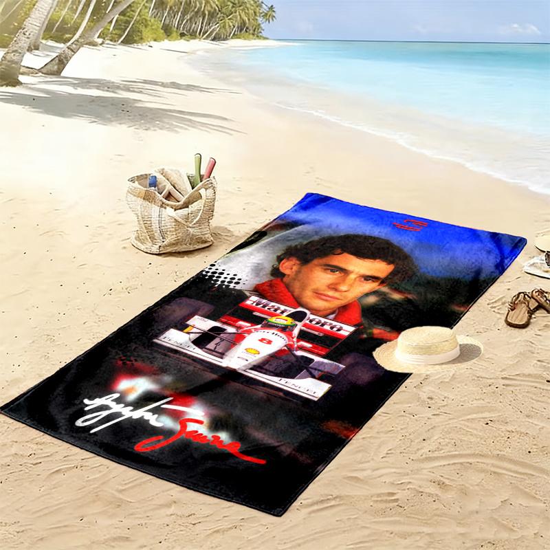 Ayrton Senna Towel, Large Soft Quick Dry Towel for Beach Camping Swimming