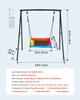 Swing Set for Backyard, 150 X 81 Cm Swing Seat with Heavy Duty A-Frame Metal Stand, 199.6 Kg Load Capacity, Reinforced with Spiral Ground Anchors,