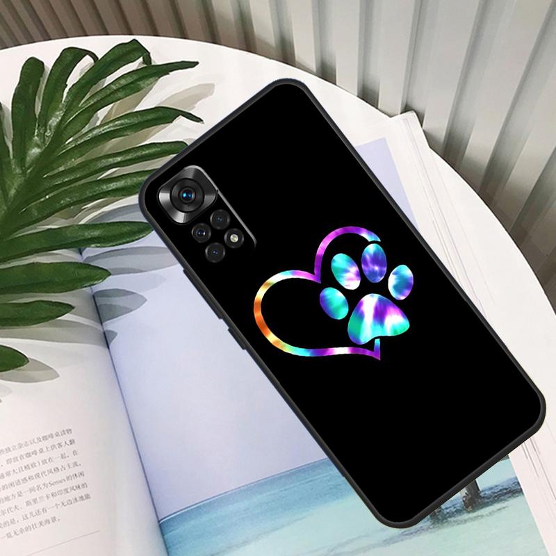 Dog Paw Case For Xiaomi Redmi Note 9 8 10 11 12 Pro Note 11S 10S 9S Redmi 12C 9C 10A 10C Back Cover