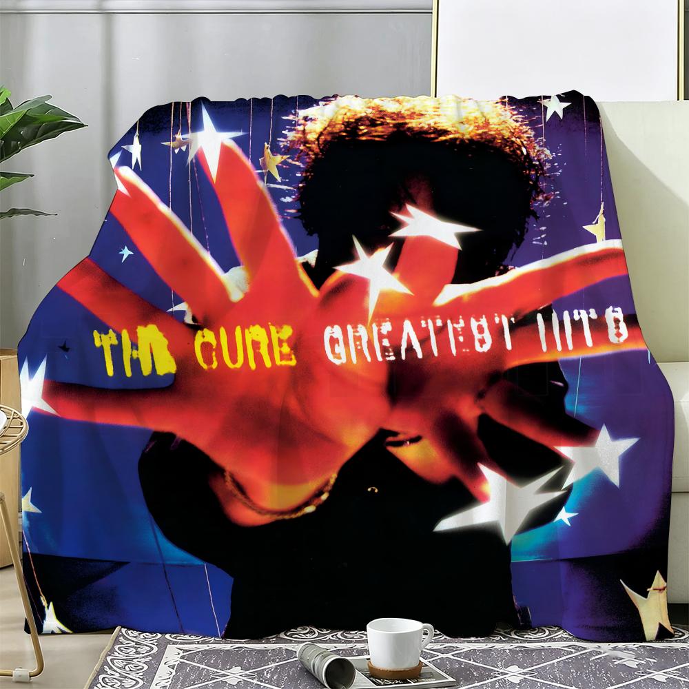 Band T-The Cure Throw Soft Warm Flannel Fleece Throw Blanket, Cozy Plush for Sofa Bed & All Seasons