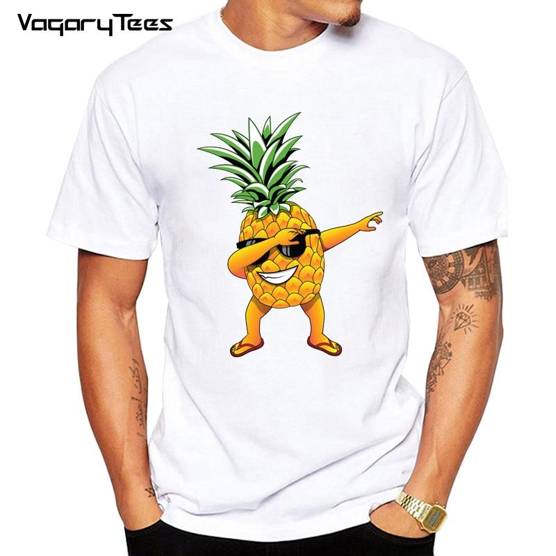 men Clothes 2020 Sun Beach Pineapple Funny Aesthetic Printed Tshirt men Leisure Short Sleeve O-neck T Shirt Fruit T-shirt