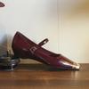 Exquisite and comfortable~ slope heel CM~ temperament flat shoes women's small square head single shoes with spring