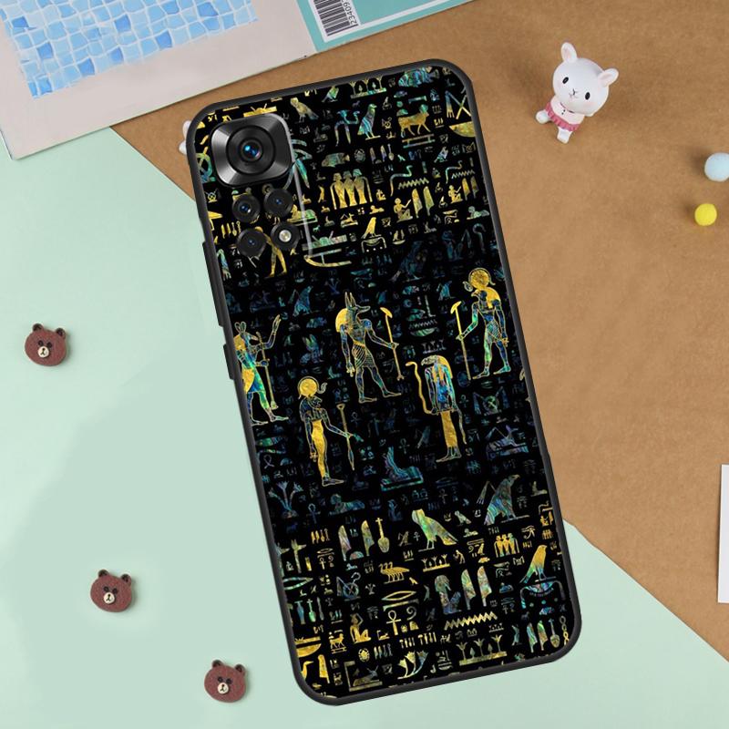 Egypt Pharaoh Mural Case For Xiaomi Redmi Note 13 14 9 10 11 12 Pro 10S 11S 12S Cover For Redmi 13C 10C 12C 14C