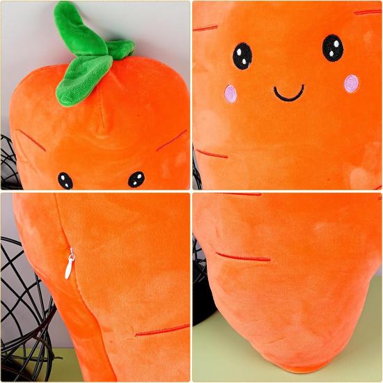 ASkinds Cartoon Carrot Plush Toy Cute Carrot Shape Pillow Stuffed Carro t Toy Soft Doll for Kids Girls