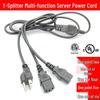 Dual and Triple Splitter Power Cord for Computer Host or Server Switch
