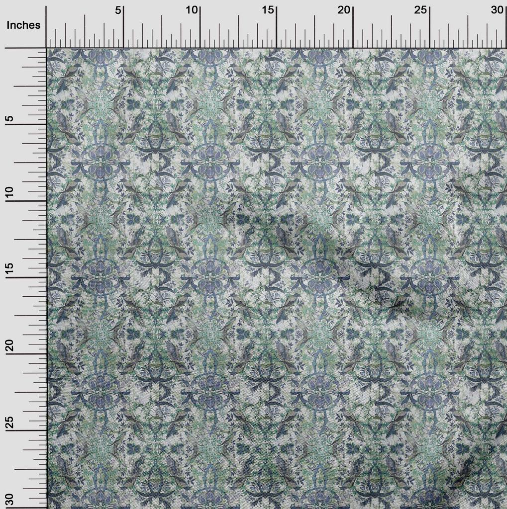 oneOone Cotton Flex Dusty Teal Green Fabric Batik Sewing Craft Projects Fabric Prints By Yard 40 Inch