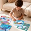 6 Patterns Puzzle Stickers Crafts for Kids Sticker Painting Gift Party Favor Creations Dinosaur Animal Vechile Art Play for Kids