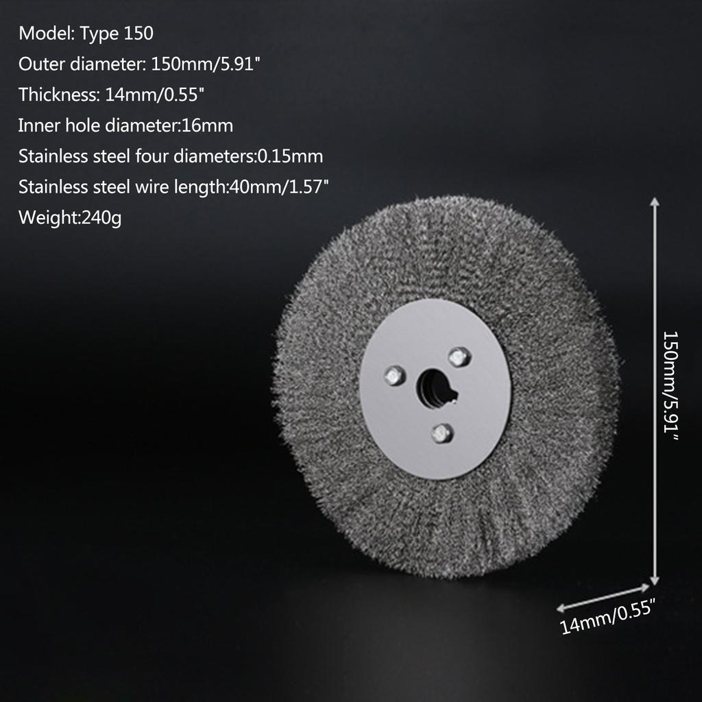 Wire Brush 150mmStainless Steel Wire Wheel Brush BenchGrinder Abrasive Tools for Appearance and Cleaning/ Polishing