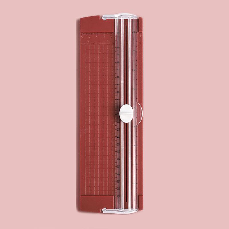 

1PC Multi-functional bidirectional paper cutter, portable paper cutting machine process cutting tool! School and office supplies червоний