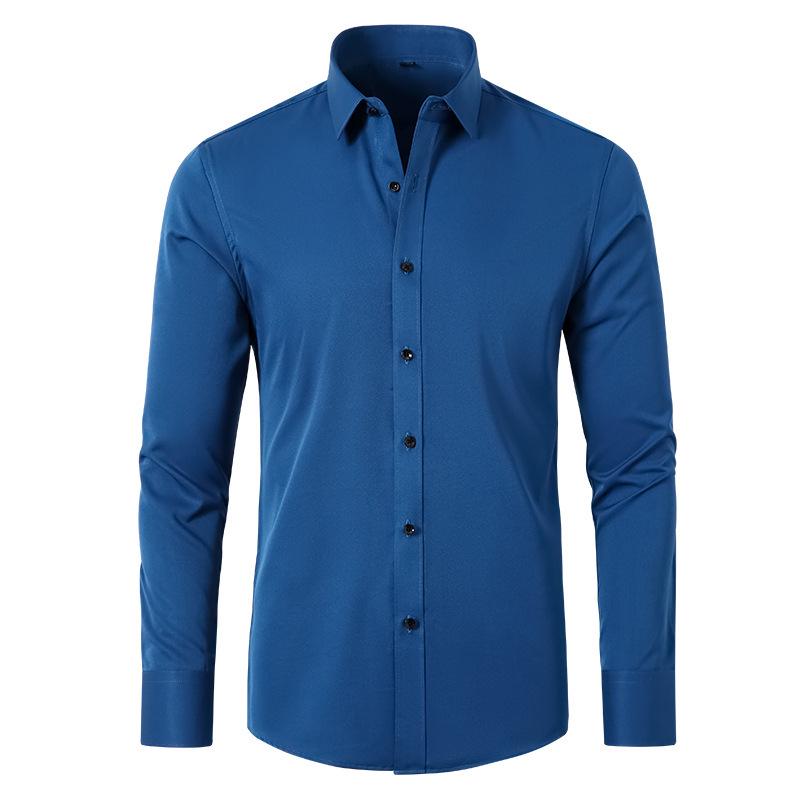 Men's Slim Fit Stretch Muscle Shirt – Anti-Wrinkle, No Ironing Required