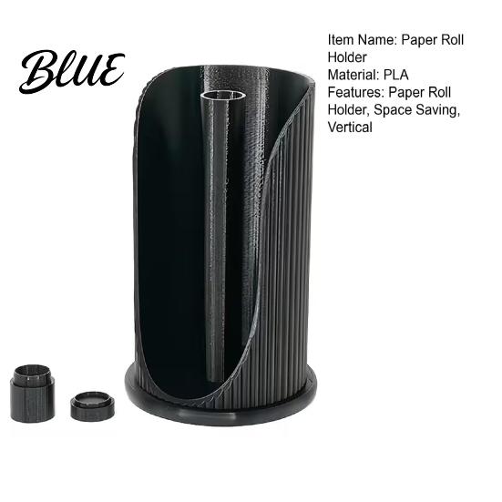 Easy Access Paper Print PLA Roll Holder Vertical Striped Towel Rack Modern 3D Standing Durable