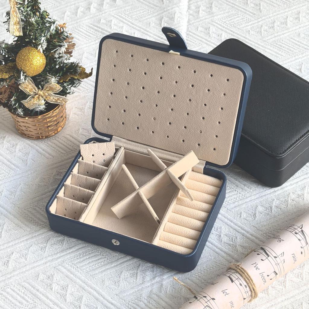 Schmuckkasten Organizer aus Leder Schmuckdisplay Schmuckschatullen und Verpackung Ringbox Geeignet für Ohrringe und Ringe