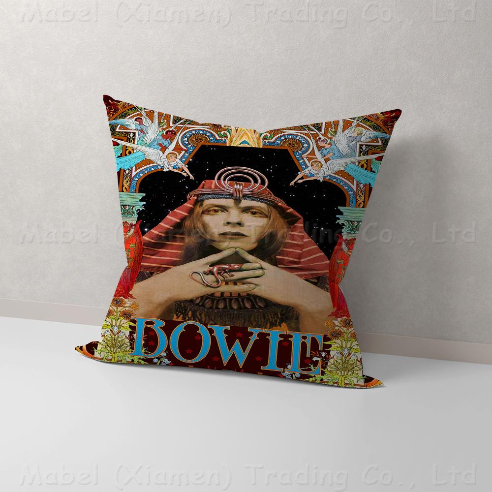 British Rock Singer David B-Bowie Personalized Picture Text Home Decorative Pillows Household Gifts 45x45cm