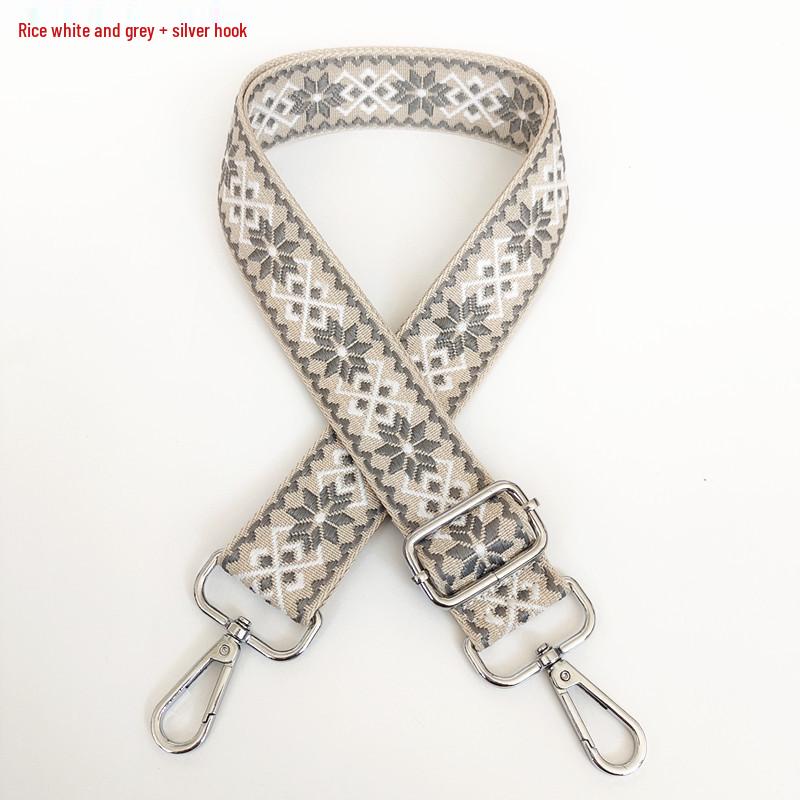 3.8cm Wide Diamond Jacquard Crossbody Strap for Bags and Backpacks.