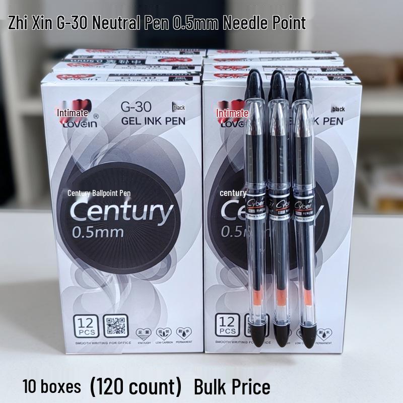 

Нейтральная ручка Zhi Xin G-30 - Черная, Красная, Синяя, Водорастворимая, С полным стержнем, для Учеников и Профессионалов Blue Box (120 pcs)