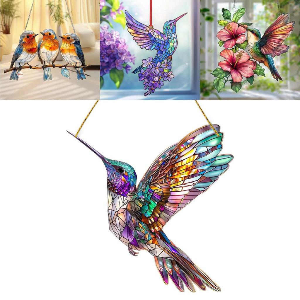 Cute Bird Acrylic Wall Decoration For Living Room And Garden Festive Decor Gift
