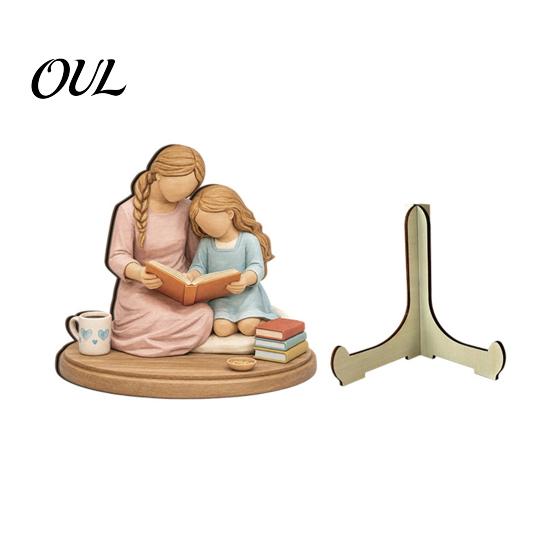 Fine Craftsmanship Decorative Items Wooden Reading Desktop Ornaments for Home Office Decor, Minimalist Figurine, Fashionable Small Creative Art Craft