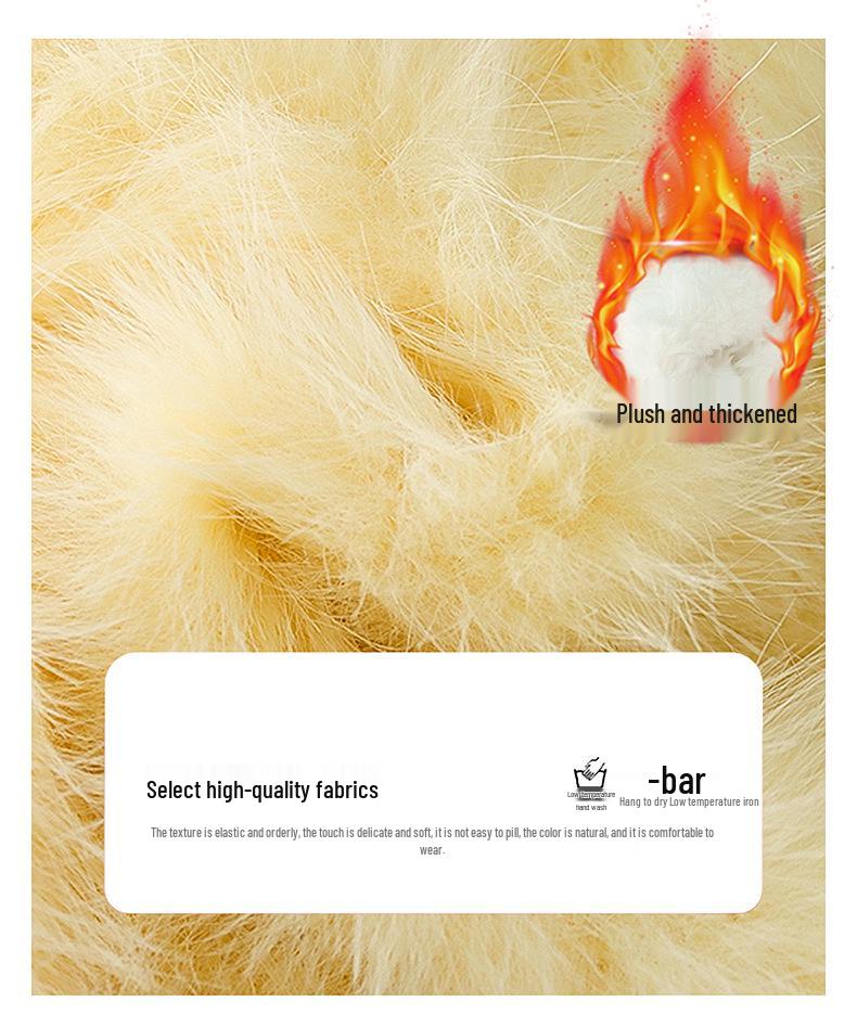 2025 Girls' Fleece-Lined Winter Coat - Thick, Cute Knitwear for Children