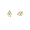 S925 Sterling Silver Heart Shape Diamond Stud Earrings for Women Special-Interest Design Light Luxury Mini All-Match Earrings