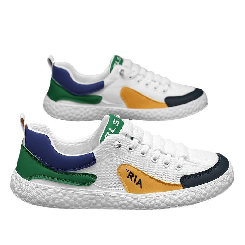 Men's Shoes Summer New Breathable Fashion Mesh Casual Shoes Little White Shoes Comfortable Soft Sole Low-top Lace-up Student Board Shoes