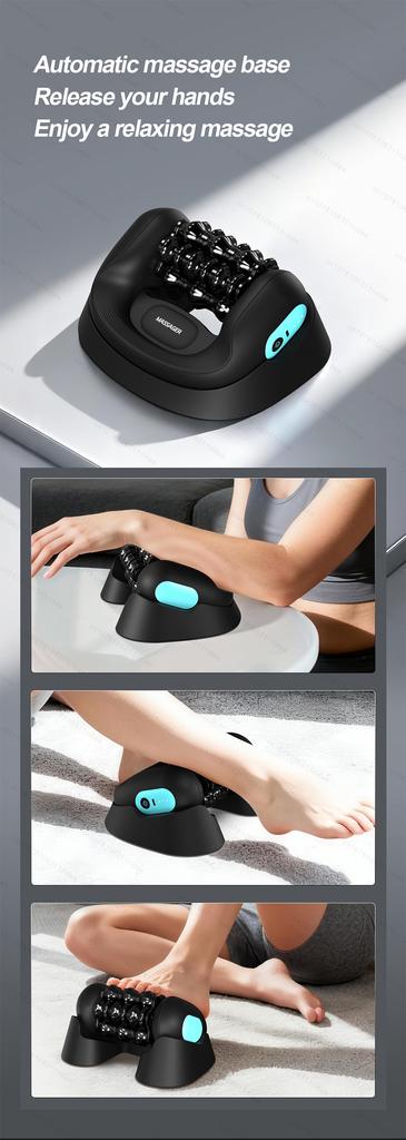 Rechargeable Rolling Percussive Massager Handheld Roller Massager Body Fatigue Relief Deep Tissue Muscle Rolling Massage Tool