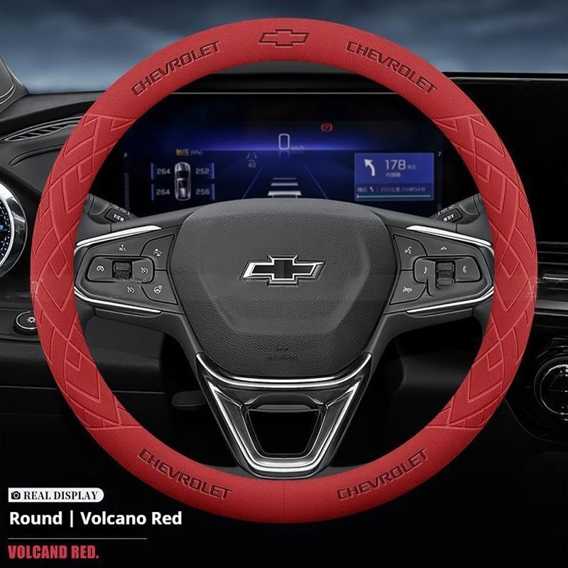 For Chevrolet Cruze Bolt Aveo Spark Orlando Onix capti Prisma Cavalier Sail Tracker Suede Car Steering Wheel Cover Accessories