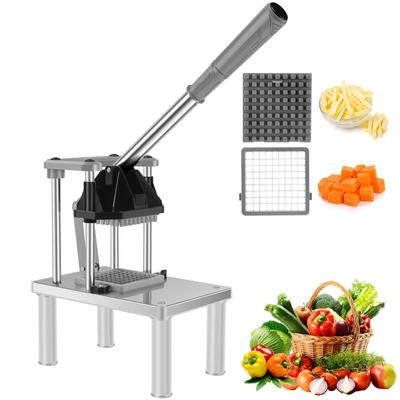 Vegetable Fruit Chopper French Fry Cutter with 2 Replacement Blades Stainless Steel Vegetable Chopper Dicer for Potato Onion
