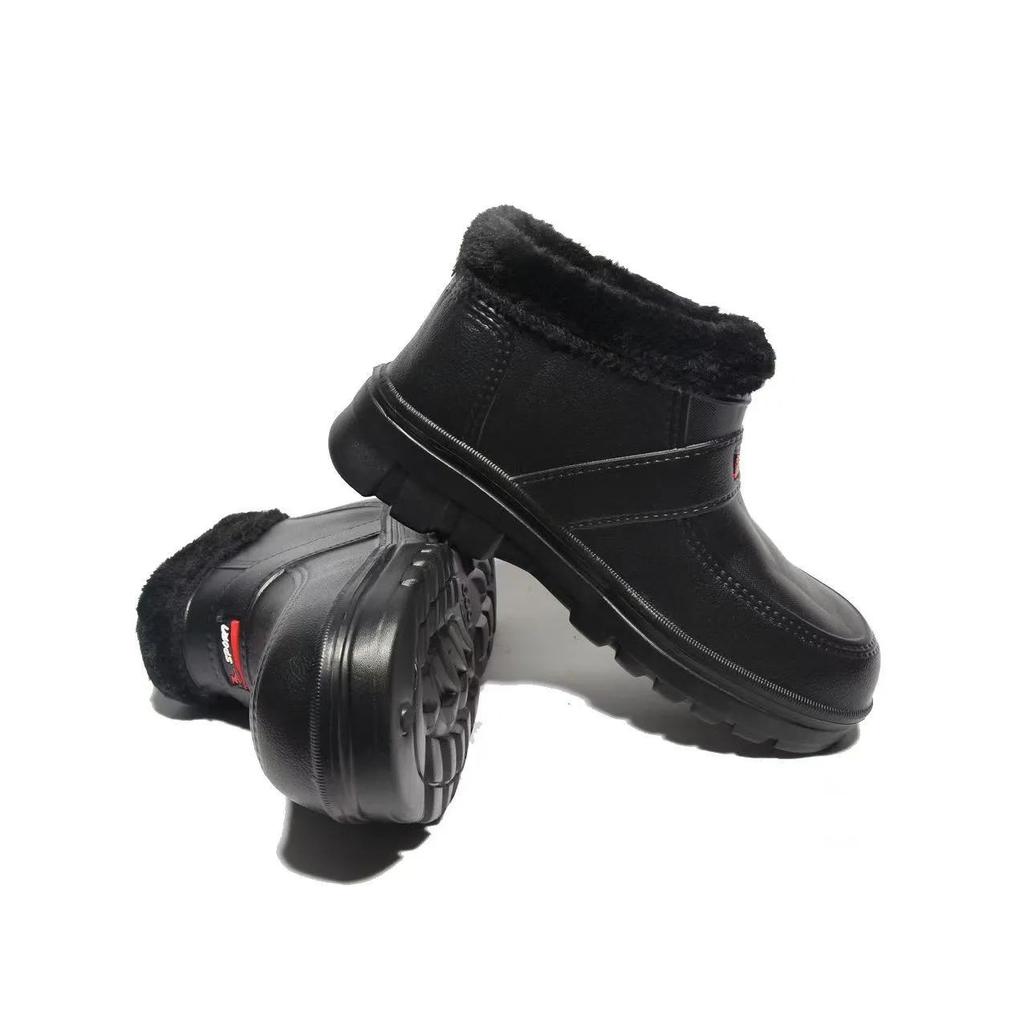 Men's Waterproof Non-slip and Velvet Thickened High-top Snow Boots Cotton Shoes To Keep Warm In Winter