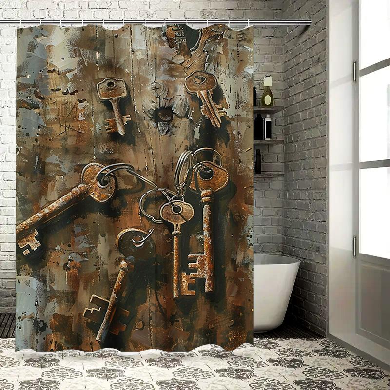 Rustic Keys Shower Curtain | Vintage And Artistic Bathroom Decor